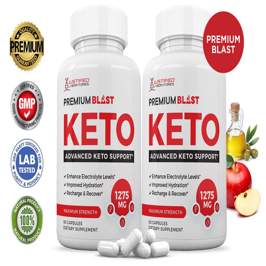 (2 Pack) Premium Blast Keto ACV Pills 1275Mg Dietary Supplement 120 Capsules - Nutricity.com.au