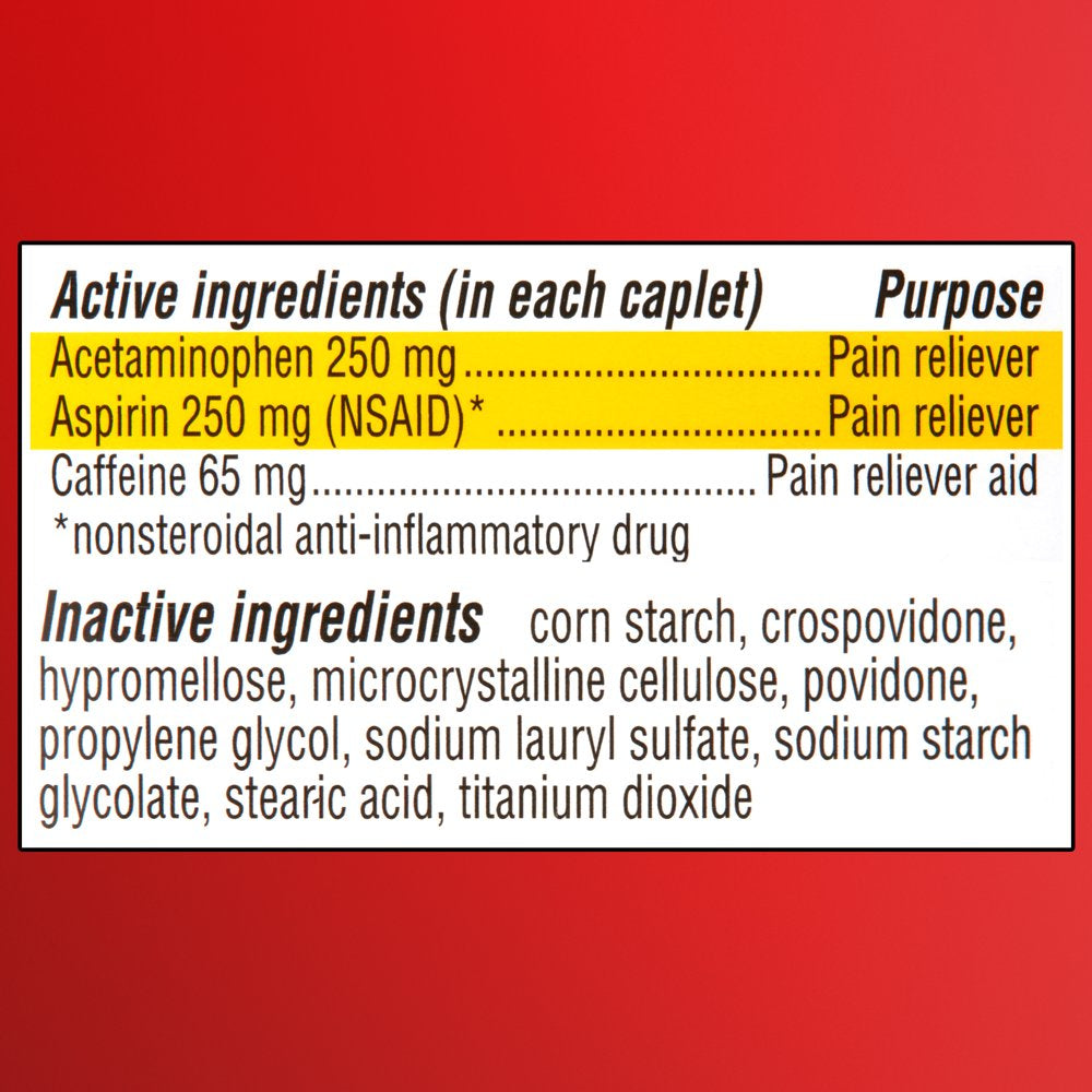 Equate Extra Strength Headache Relief Caplets, 24 Count