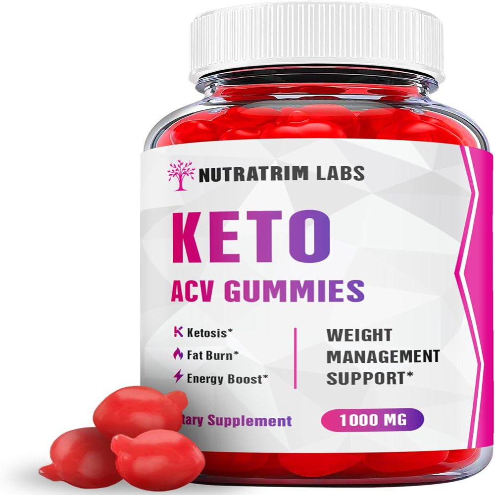 (1 Pack) Nutratrim Labs Keto ACV Gummies - Apple Cider Vinegar Supplement for Weight Loss - Energy & Focus Boosting Dietary Supplements for Weight Management & Metabolism - Fat Burn - 60 Gummies - Nutricity.com.au