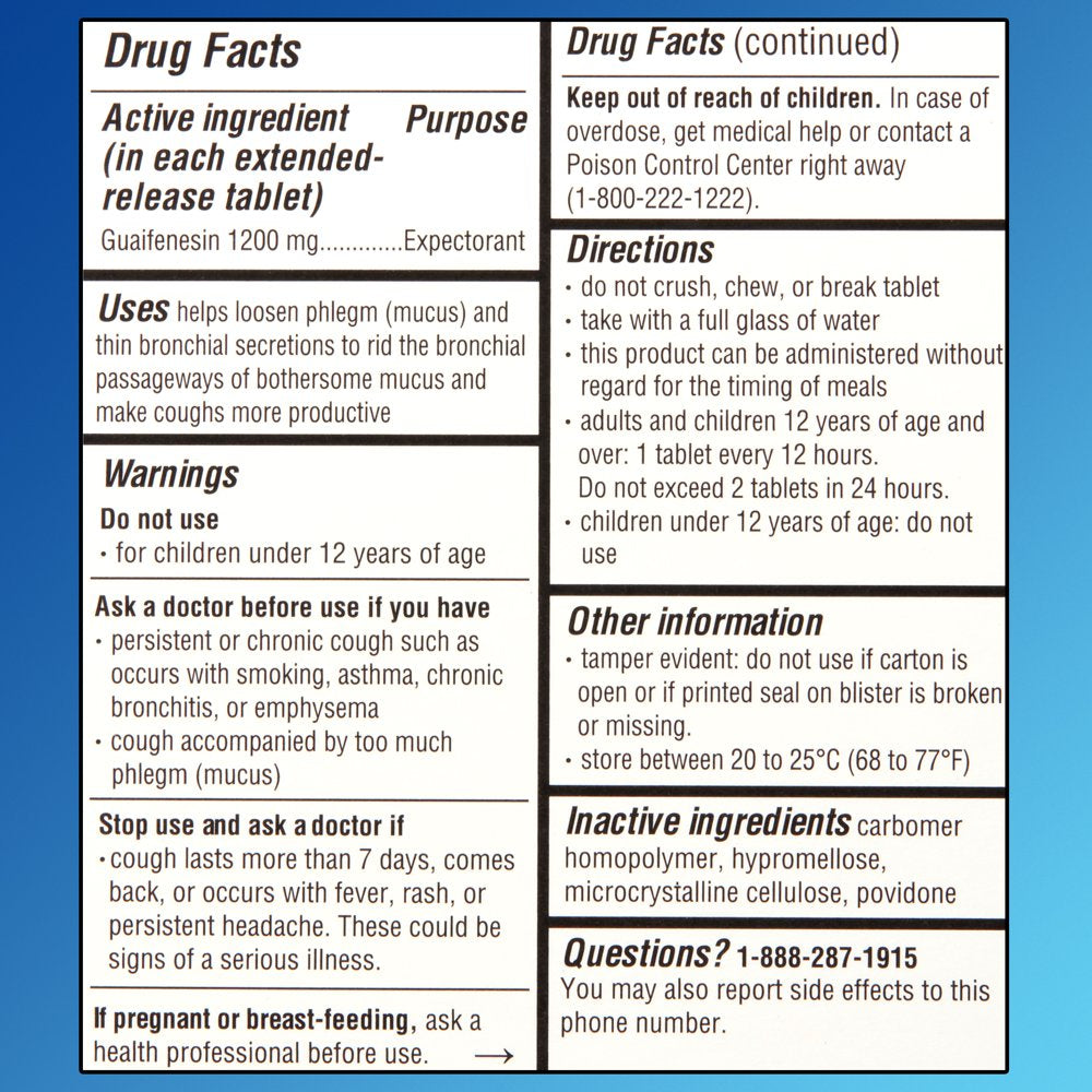 Equate Maximum Strength Mucus Relief Expectorant, 14 Tablets