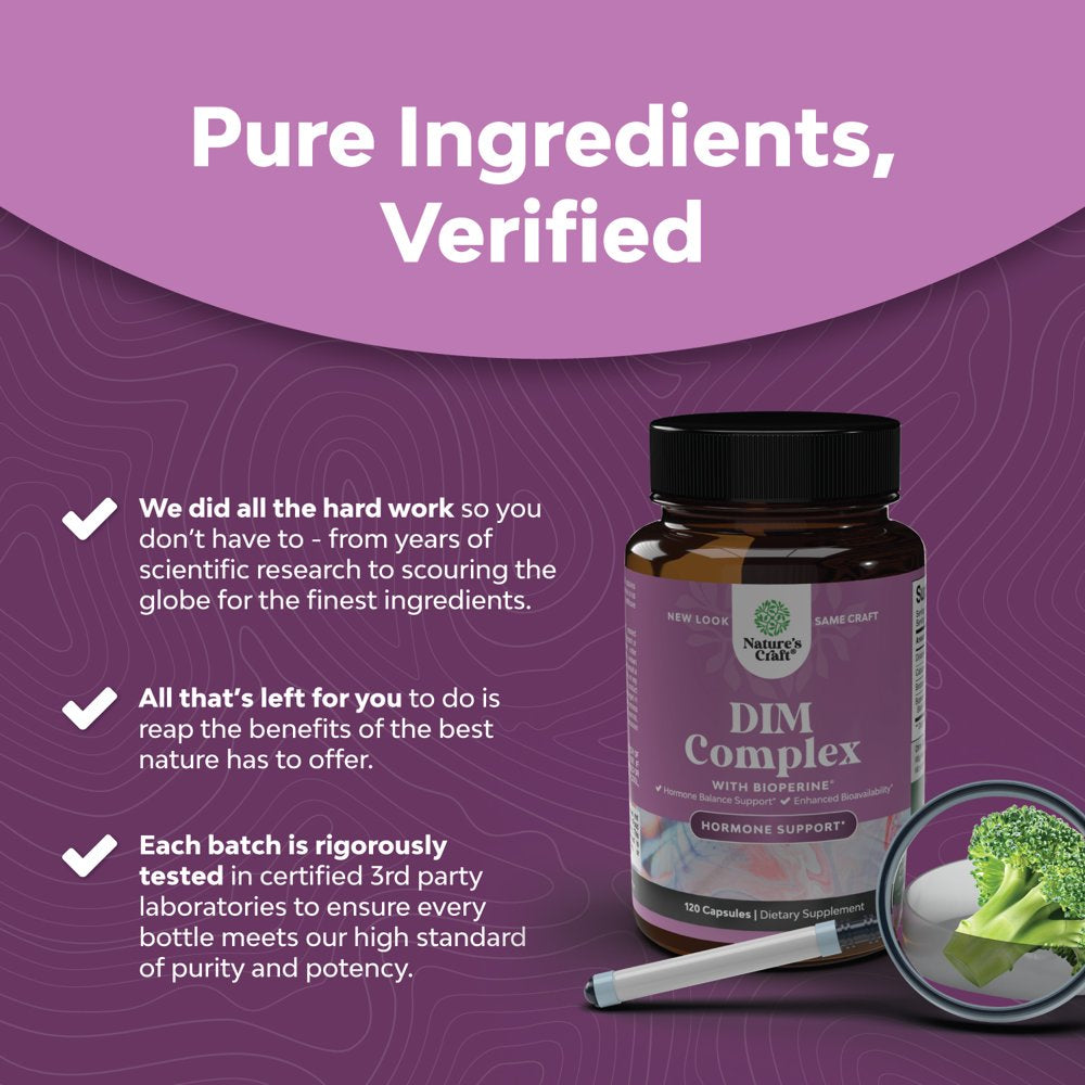 Extra Strength Diindolylmethane Supplement - 300Mg DIM per Serving Hormone Balance for Women and Men - Balancing Estrogen Supplement for Women and Men for Menopause Testosterone and Metabolism Support