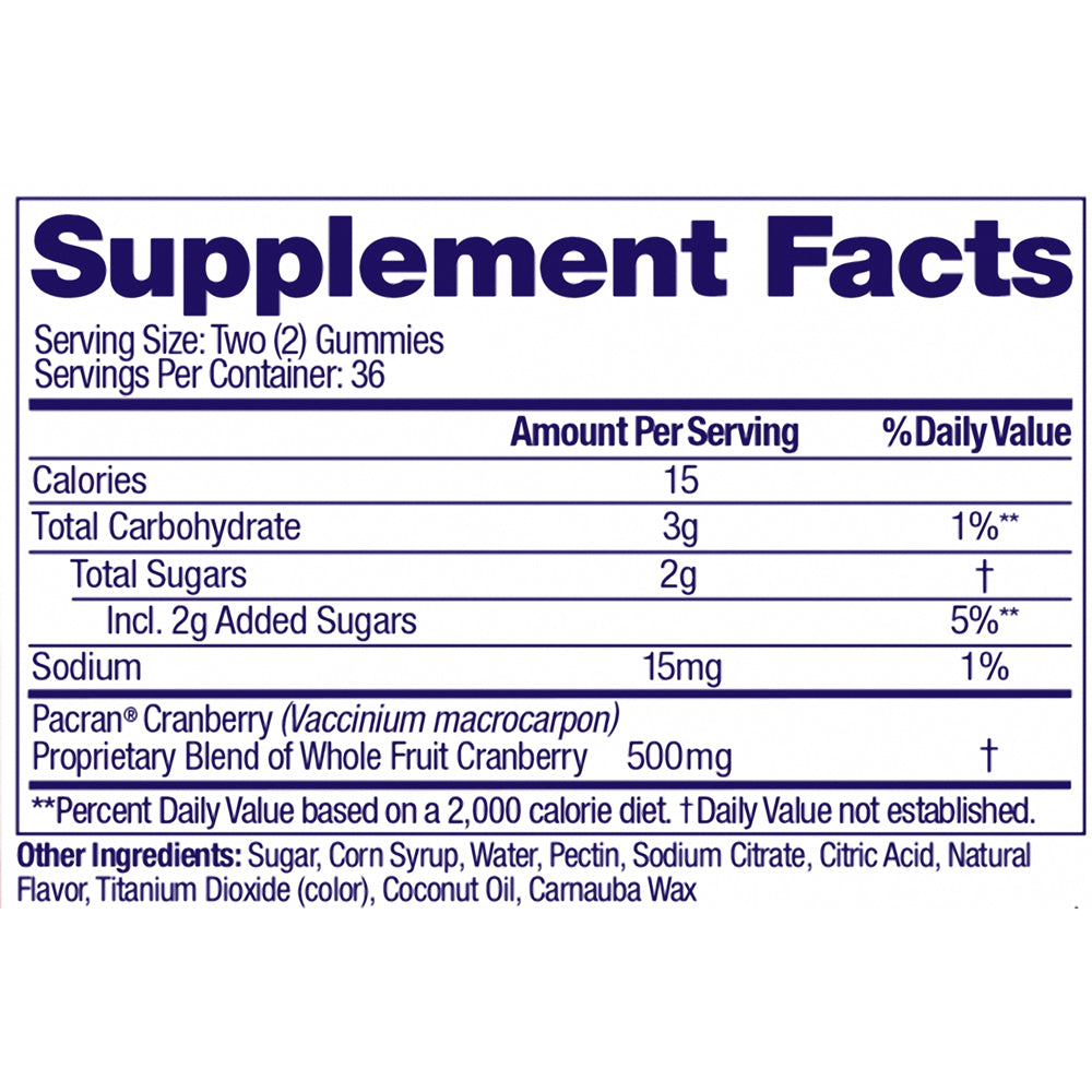 AZO Cranberry Urinary Tract Health Gummies Dietary Supplement, Mixed Berry, 40 Gummies