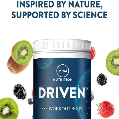 MRM Nutrition DRIVEN, Pre-Workout Boost, Strawberry Kiwi, 12.3 Oz (350 G)