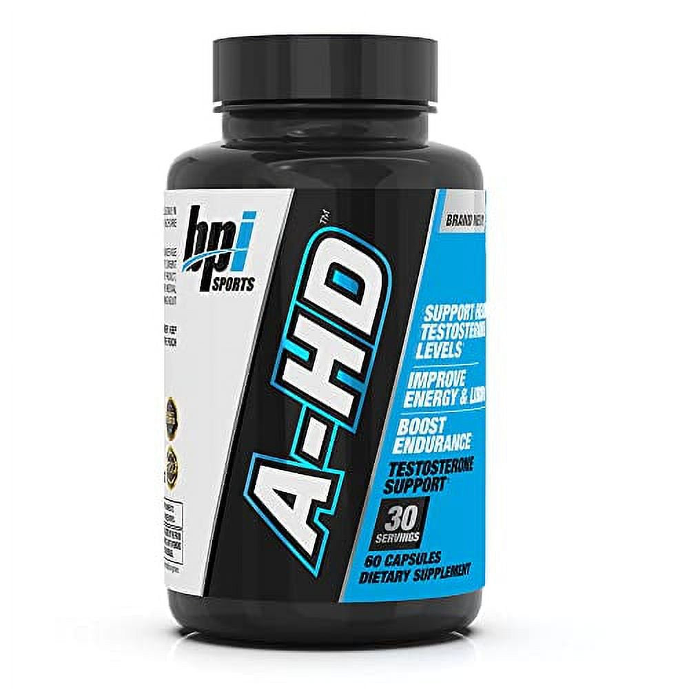 BPI Sports A-HD Â€“ Testosterone Booster for Men - Muscle Recovery Testosterone Support Supplement for Men - Natural Stamina, Metabolism Support - 30 Servings