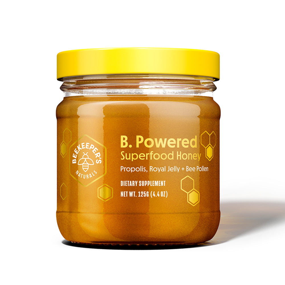Beekeeper'S Naturals B. Powered Superfood with Honey Propolis, Royal Jelly, & Bee Pollen, 4.4 Oz
