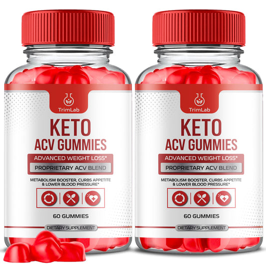 (2 Pack) Trimlab Keto ACV Gummies - Supplement for Weight Loss - Energy & Focus Boosting Dietary Supplements for Weight Management & Metabolism - Fat Burn - 120 Gummies - Nutricity.com.au