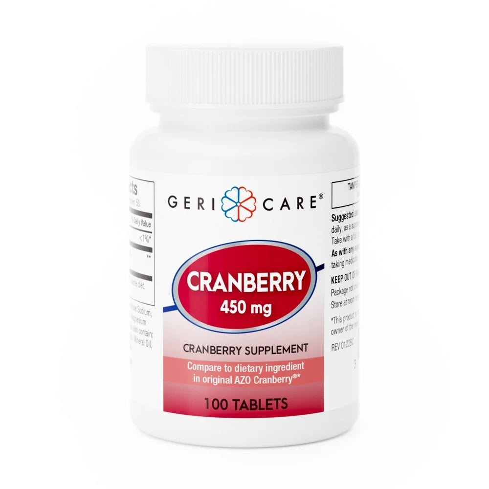 Geri-Care Dietary Supplement Cranberry Extract 450 Mg Strength Tablet 100 per Bottle, 845-01 - ONE BOTTLE