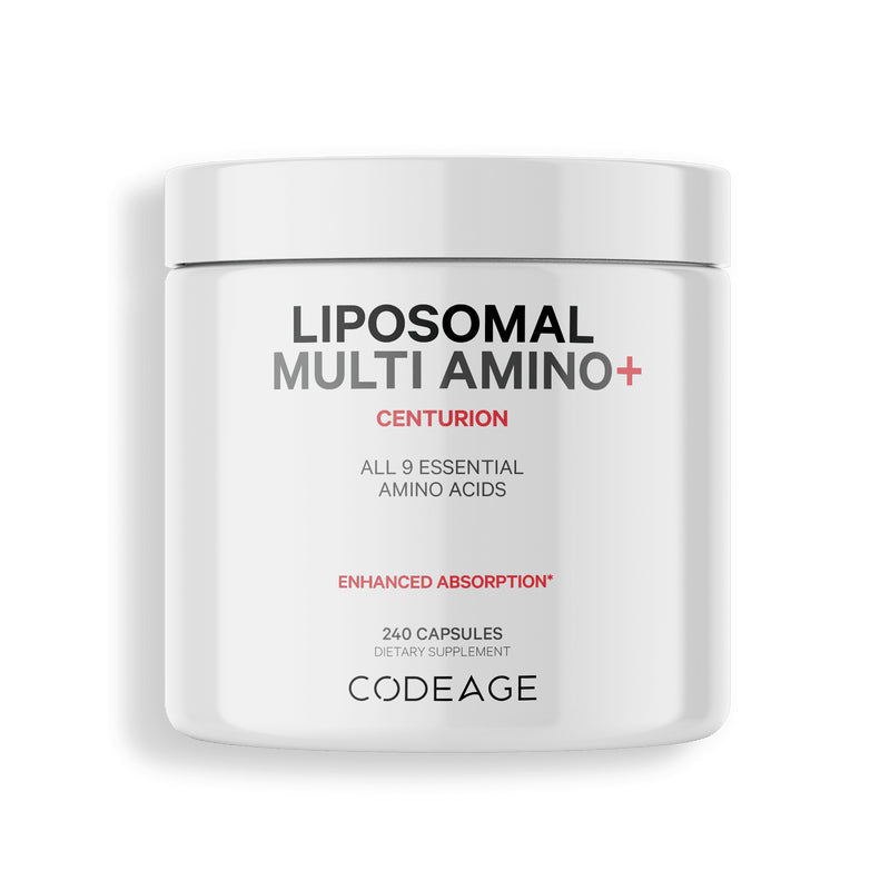 Codeage Liposomal Multi Amino+ BCAA & EAA Supplement, Free-Form Branched-Chain Amino Acids, 240 Ct