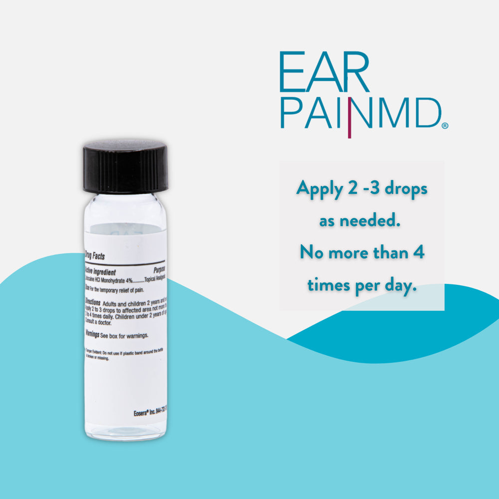 Eosera Ear Pain MD, Maximum Strength Ear Pain Relief Drops with 4% Lidocaine, .5 Fl. Oz.