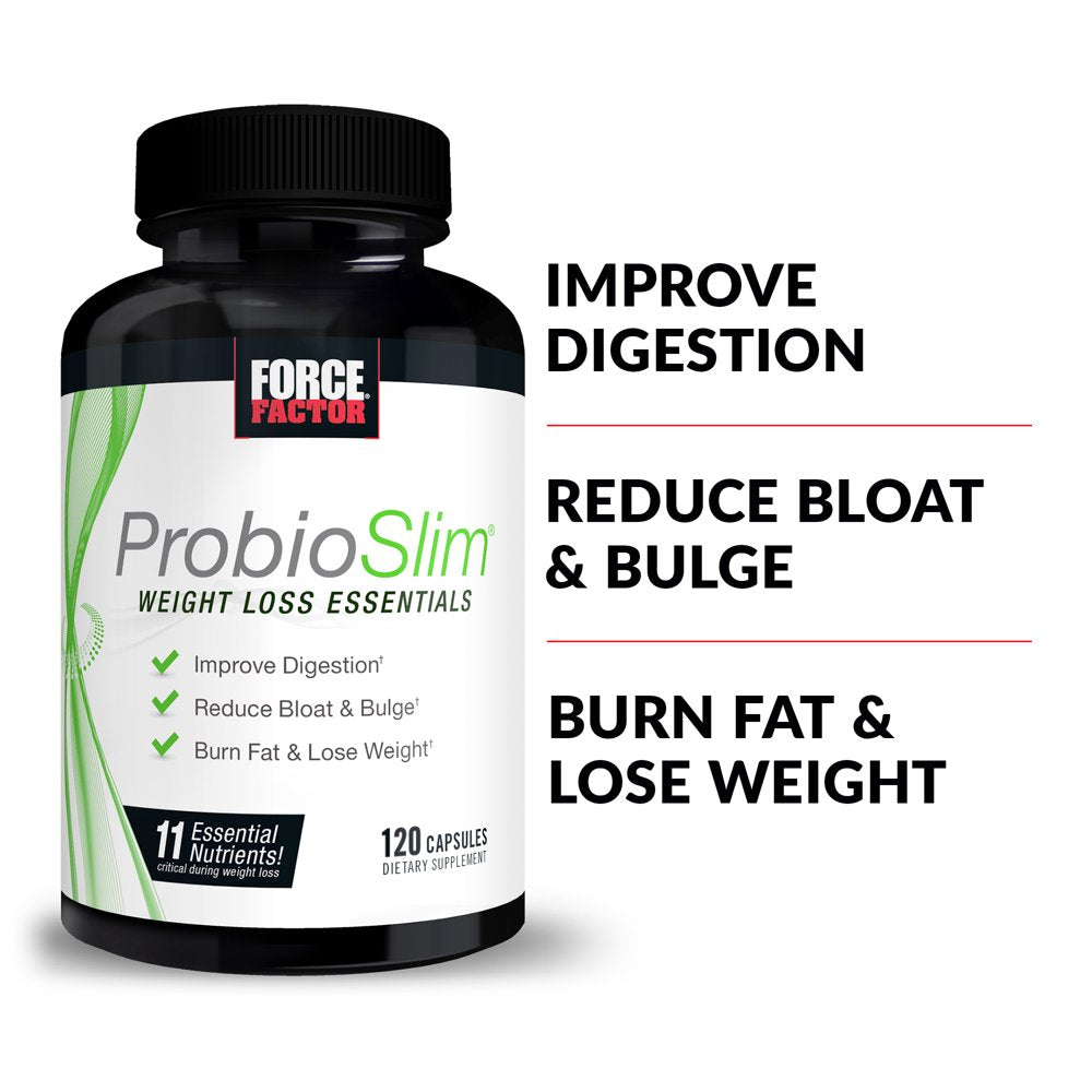 Force Factor Probioslim Weight Loss Essentials Probiotic, 120 Capsules