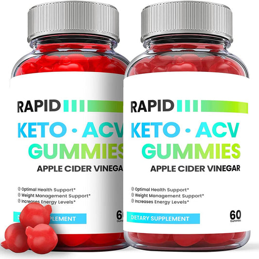 (2 Pack) Rapid Keto ACV Gummies - Supplement for Weight Loss - Energy & Focus Boosting Dietary Supplements for Weight Management & Metabolism - Fat Burn - 120 Gummies - Nutricity.com.au