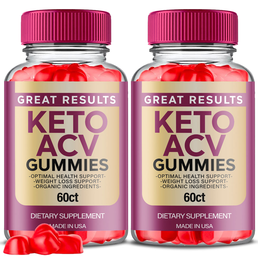 (2 Pack) Great Results Keto ACV Gummies - Energy & Focus Boosting Dietary Supplements for Weight Management & Metabolism - Fat Burn - 120 Gummies