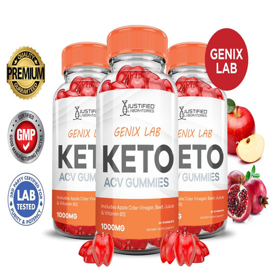 (3 Pack) Genix Lab Keto ACV Gummies 1000MG Dietary Supplement 180 Gummys - Nutricity.com.au