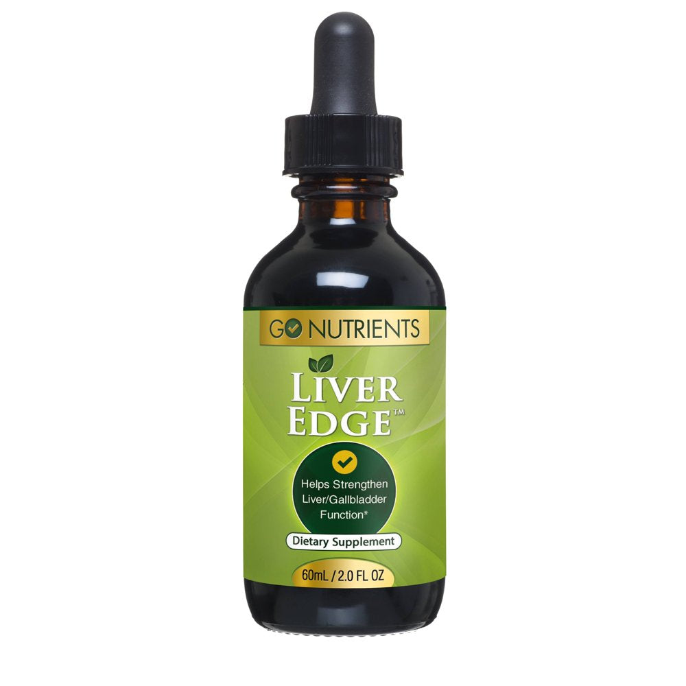 Go Nutrients Liver Edge Liquid Drops Supplement with Milk Thistle for Supporting Liver Health - 2 Oz