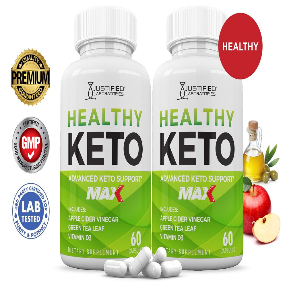 (2 Pack) Healthy Keto ACV MAX Pills 1675Mg Dietary Supplement 120 Capsules - Nutricity.com.au