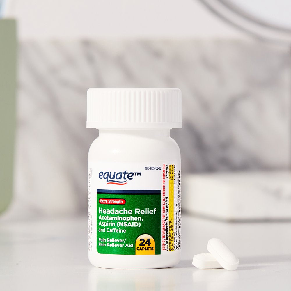 Equate Extra Strength Headache Relief Caplets, 24 Count