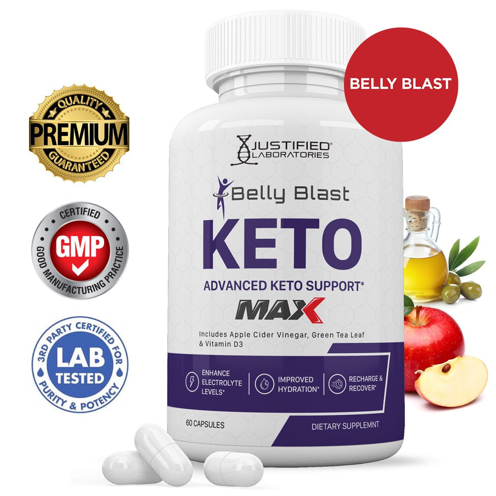 Belly Blast Keto ACV MAX Pills 1675Mg Alternative to Gummies Dietary Supplement 60 Capsules