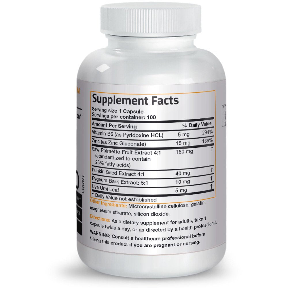 Bronson Prosta Health Prostate Support for Men, 100 Capsules