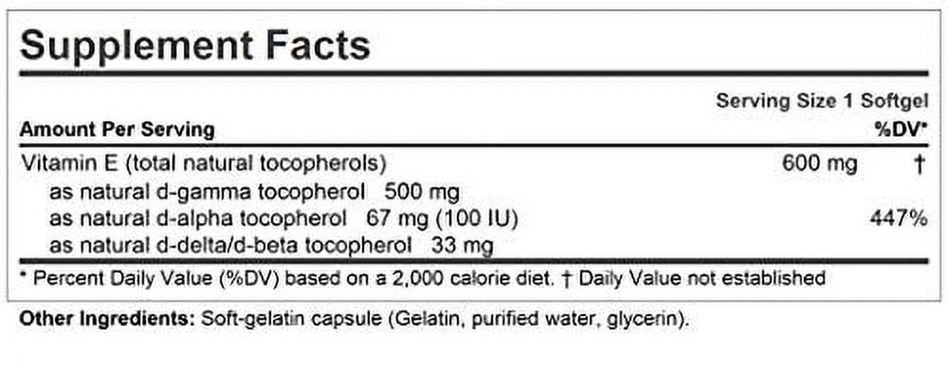 Andrew Lessman Ultimate Gamma Vitamin E 60 Softgels - 500 Mg Gamma Tocopherol, Protective Vitamin E. Four High Potency Forms of Natural Tocopherols. Powerful Anti-Oxidant. No Synthetic