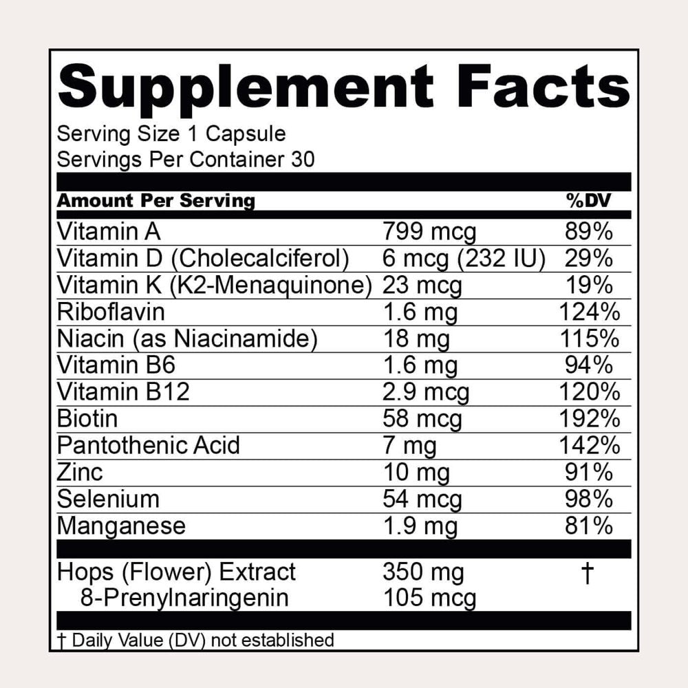 Climafort | Menopause Supplement | Premenopause Hormone Balance. Safe Multi | Symptom Menopause Relief: Hot Flashes, Irritability & More - 30 Day Supply (30 Veggie Capsules)
