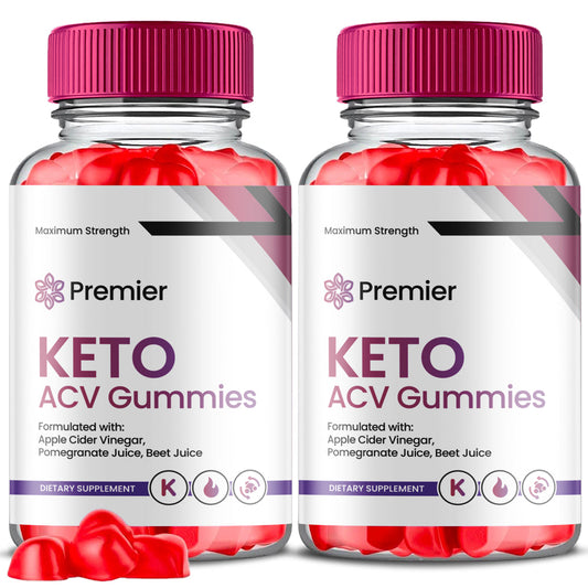 (2 Pack) Premier Keto ACV Gummies - Apple Cider Vinegar Supplement for Weight Loss - Energy & Focus Boosting Dietary Supplements for Weight Management & Metabolism - Fat Burn - 120 Gummies - Nutricity.com.au