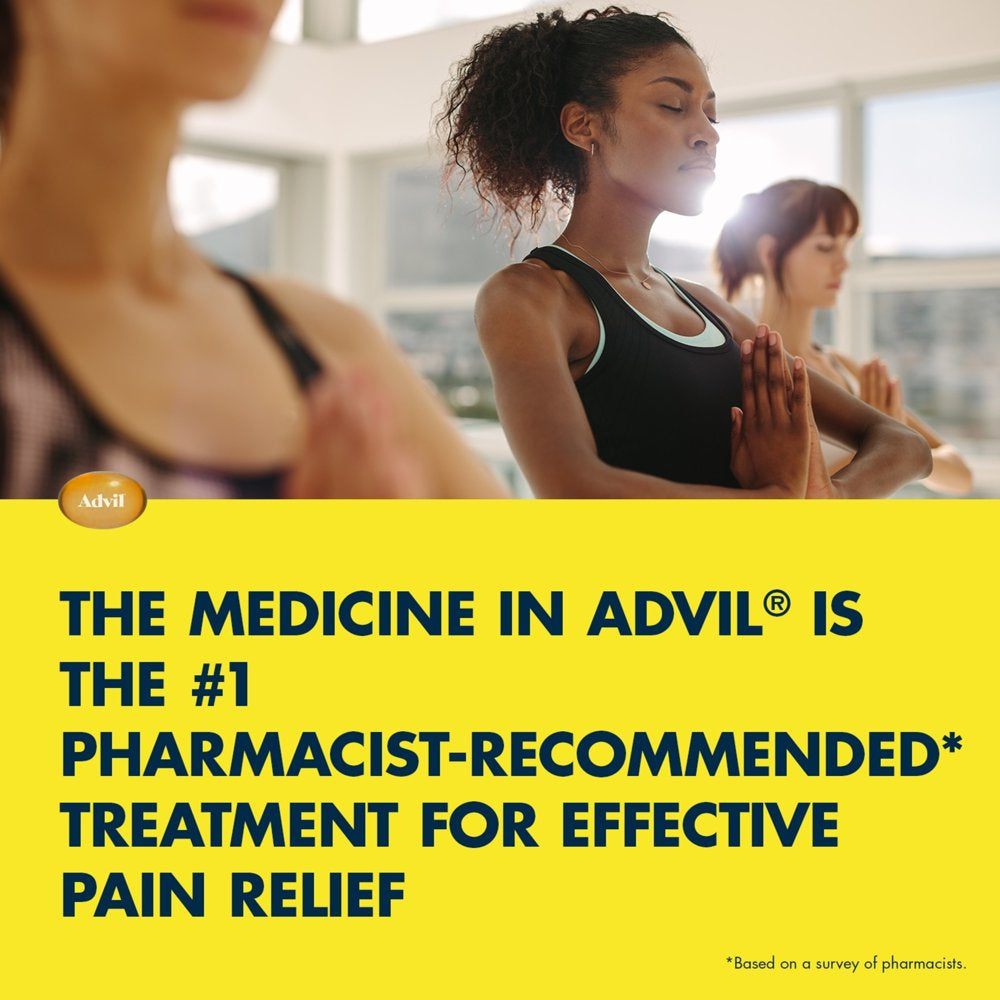 Advil Migraine Pain and Headache Reliever Ibuprofen, 200 Mg Liquid Filled Capsules, 80 Count