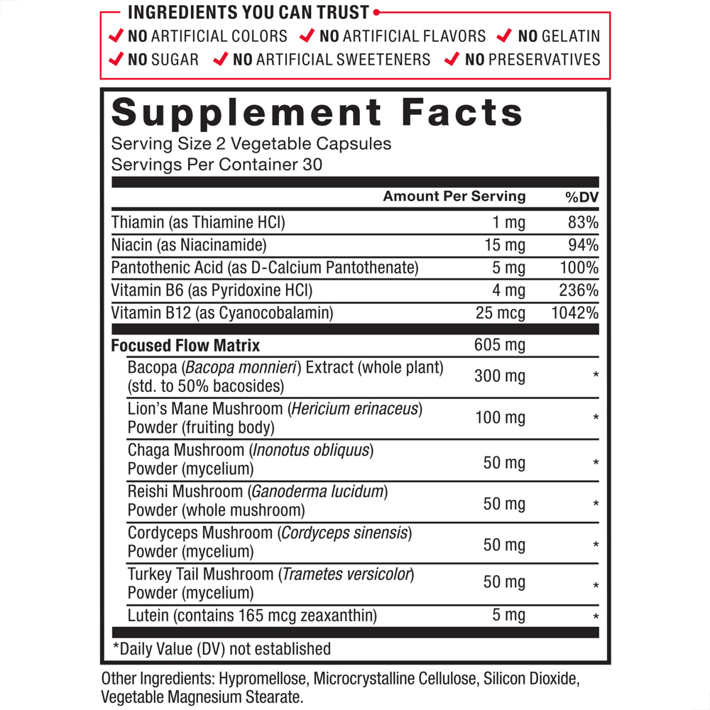 Force Factor Forebrain Focus Nootropic Brain Health Supplement for Focus, 60 Capsules