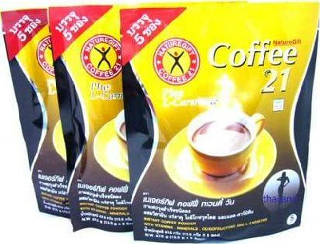 3x Naturegift Instant Coffee Mix 21 Plus L-carnitine Slimming Weight Loss Diet Made in Thailand