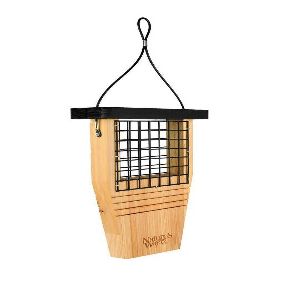 'Nature'S Way Cedar Suet Tail Prop Bird Feeder 1 Cake, Brown - Nutricity.com.au