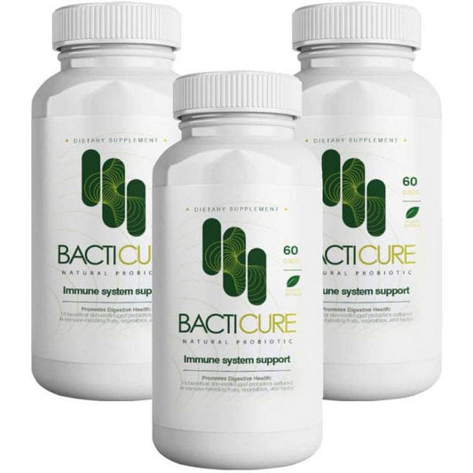 3 Bottles Bacticure Original Probitico Natural Probiotic