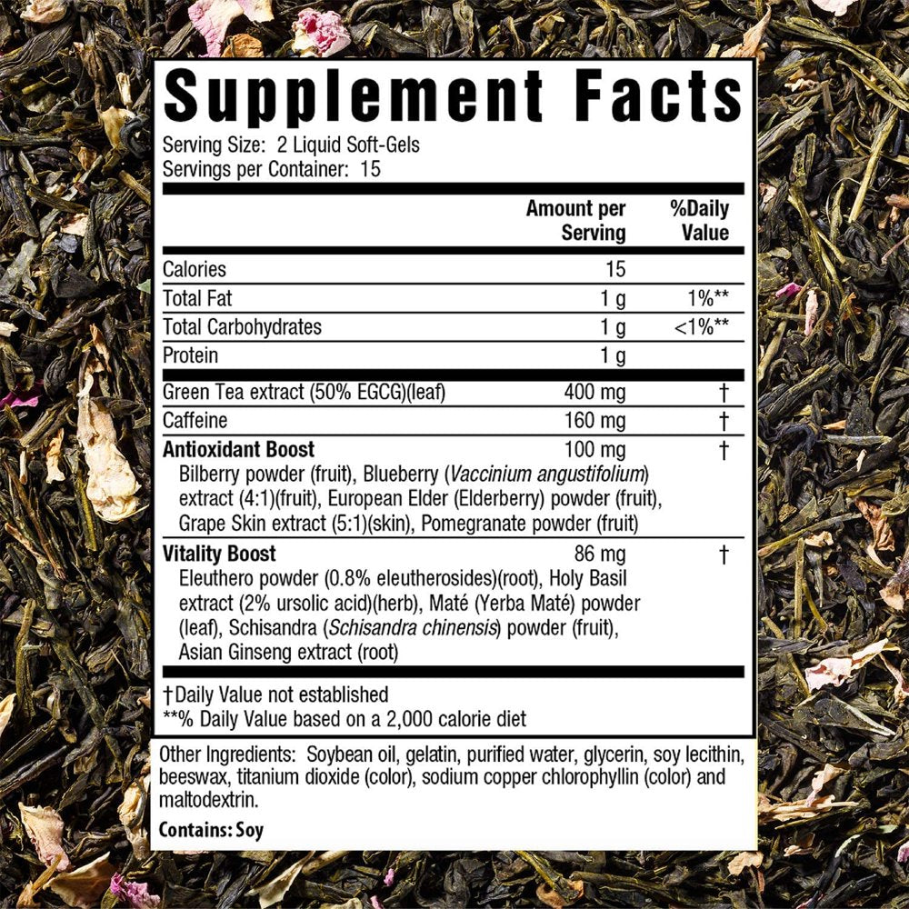 Applied Nutrition Green Tea Fat Burner Liquid Soft-Gels 30 Soft Gels (Pack of 2)