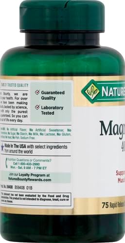 Nature's Bounty Absorbable Magnesium, 125 Liquid Softgels Capsules