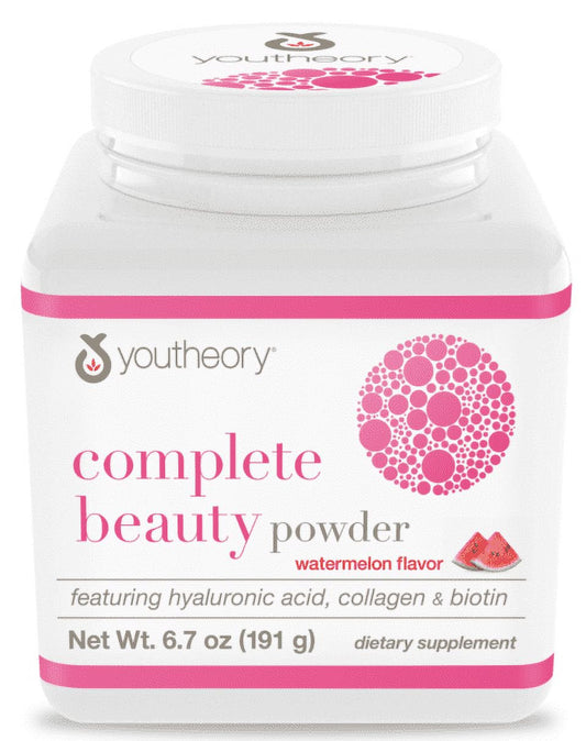 Youtheory Complete Beauty Powder, Watermelon Flavor, 21 Servings