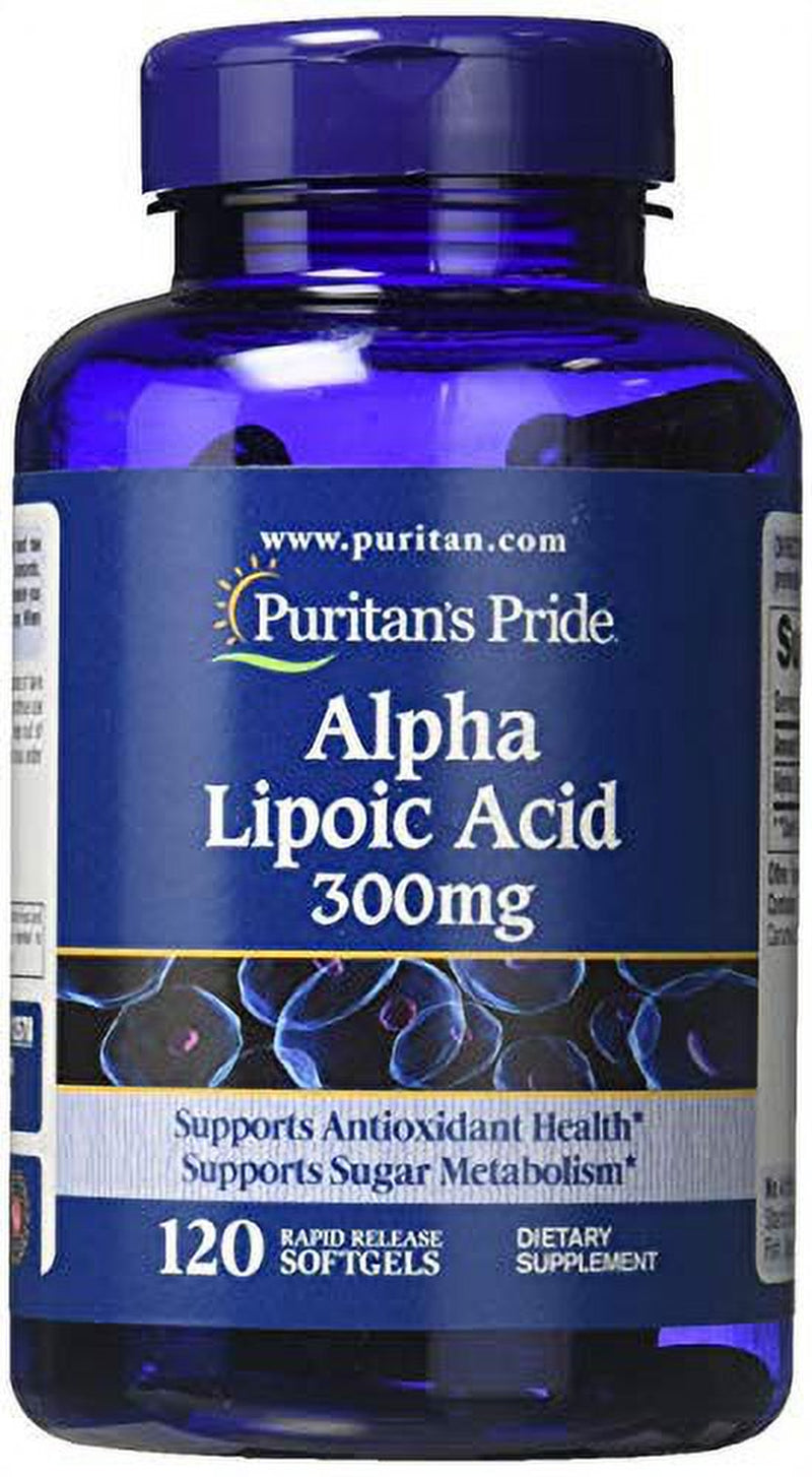 Alpha Lipoic Acid 300Mg, Supports Antioxidant Health, 120 Ct by Puritan'S Pride