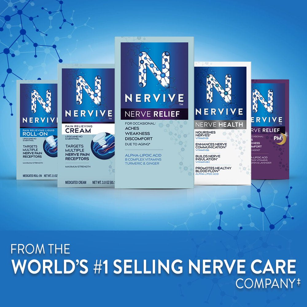 2 Pack - Nervive Topical Pain Relief Roll On, Nerve Care, 2.5 Oz *EN