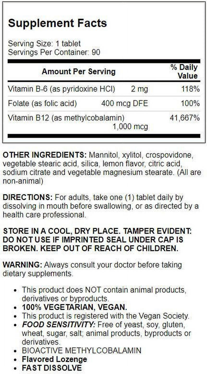Deva Vegan B12 with Folic Acid & B6 - Fast Dissolve 90 Tabs