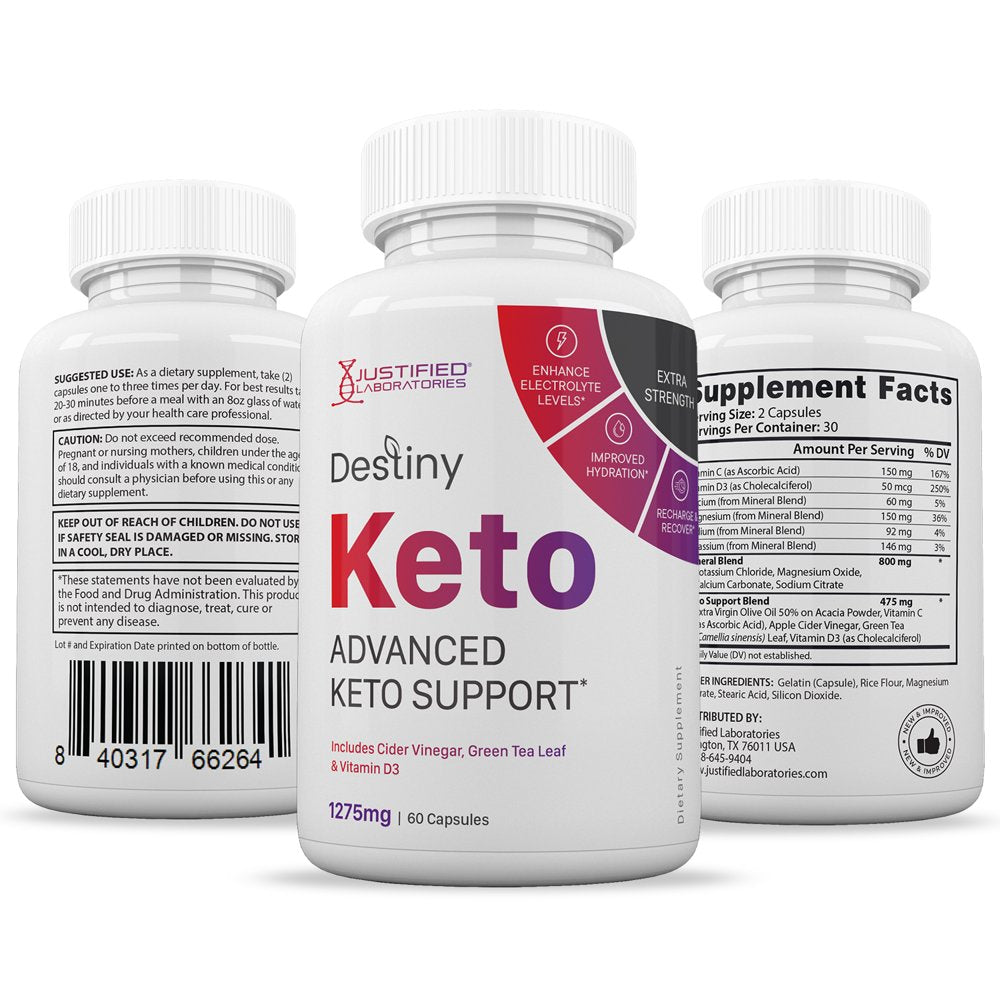 Destiny Keto ACV Gummies 1000Mg & Keto ACV Pills 1275MG Bundle