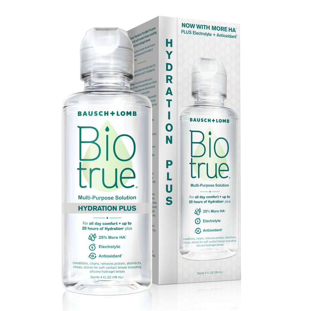 Biotrue Hydration plus Multi-Purpose Contact Lens Solution for Soft Contact Lenses, 4 FL OZ