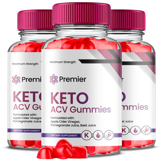 (3 Pack) Premier Keto ACV Gummies - Apple Cider Vinegar Supplement for Weight Loss - Energy & Focus Boosting Dietary Supplements for Weight Management & Metabolism - Fat Burn - 180 Gummies - Nutricity.com.au