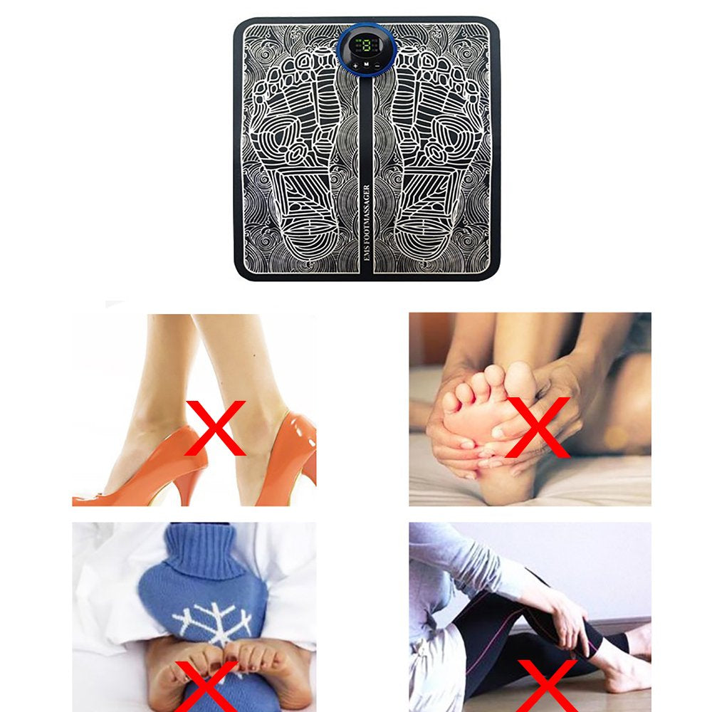 Electric Foot Massager EMS Feet Massage Machine Circulation Booster Feet Leg USB