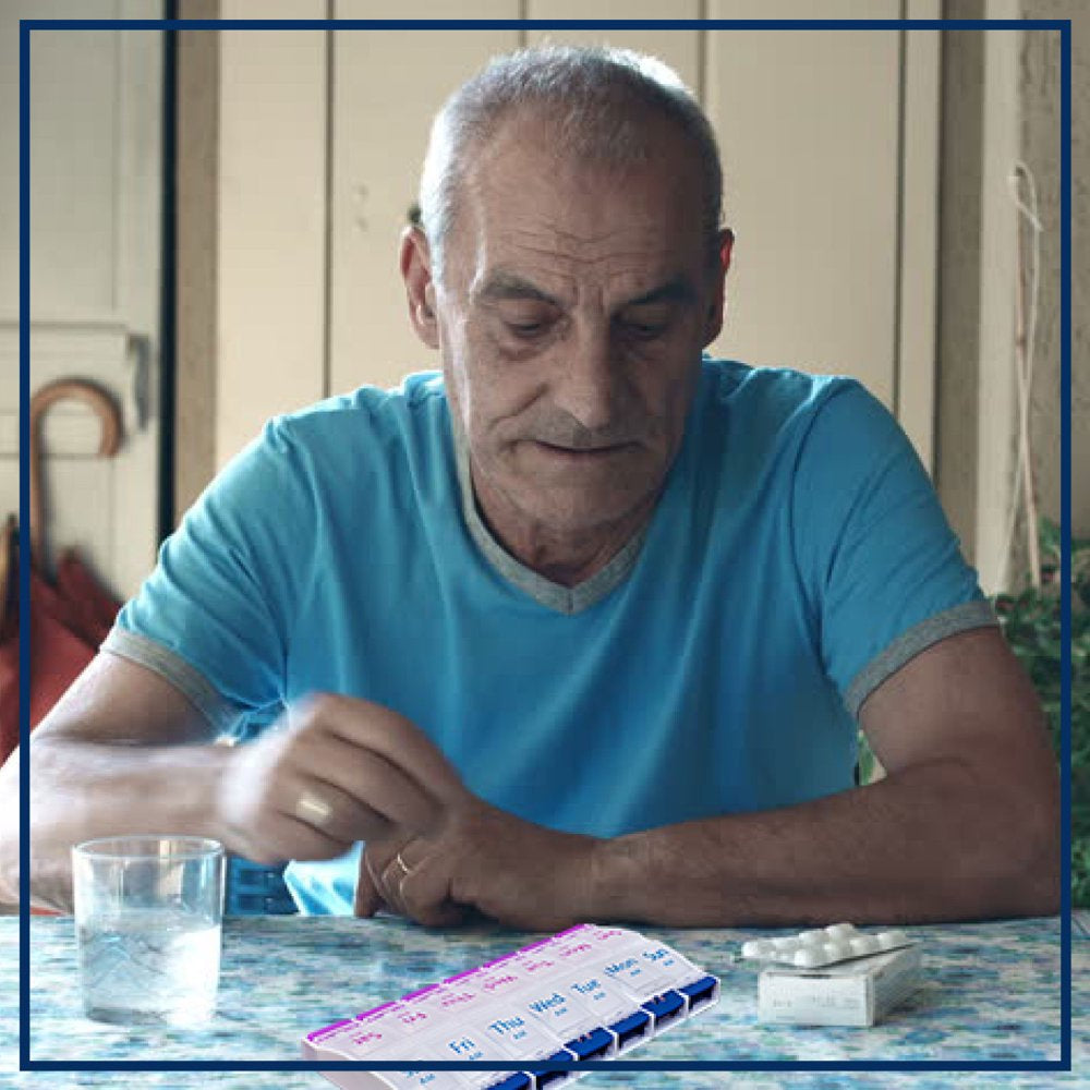 Authentic Health Pill Box, 7 Day, A.M-P.M, Easy Open, Case Organizer