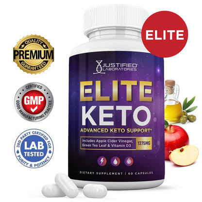 Elite Keto ACV Pills 1275Mg Dietary Supplement 60 Capsules