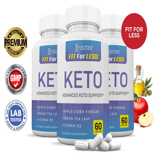 (3 Pack) Fit for Less Keto ACV Pills 1275Mg Alternative to Gummies Dietary Supplement 180 Capsules - Nutricity.com.au