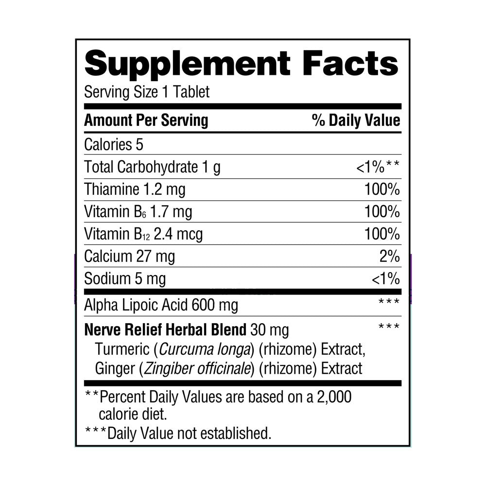 Equate Nerve Comfort Tablets Dietary Supplement, 30 Count