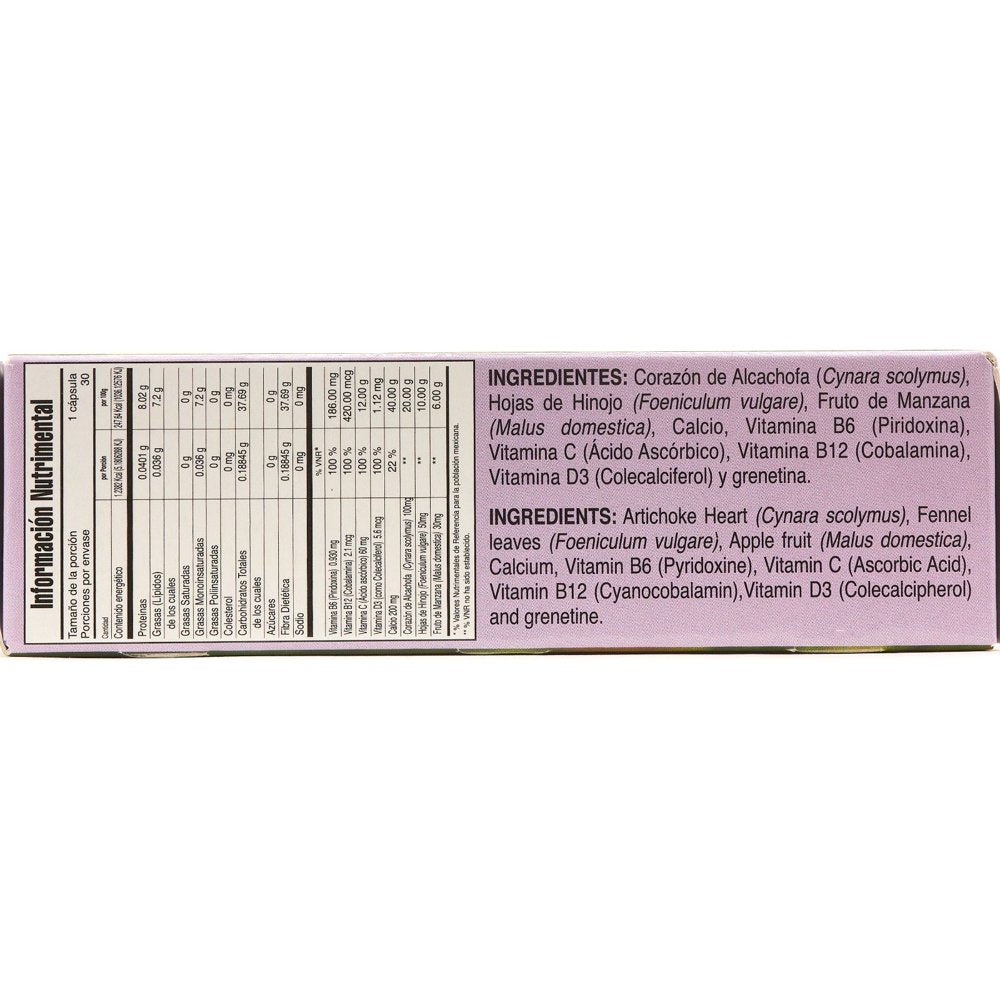 ALCACHOFA Capsulas Artichoke Diet Supplement Gn+Vida 100% Original - 30 Caps