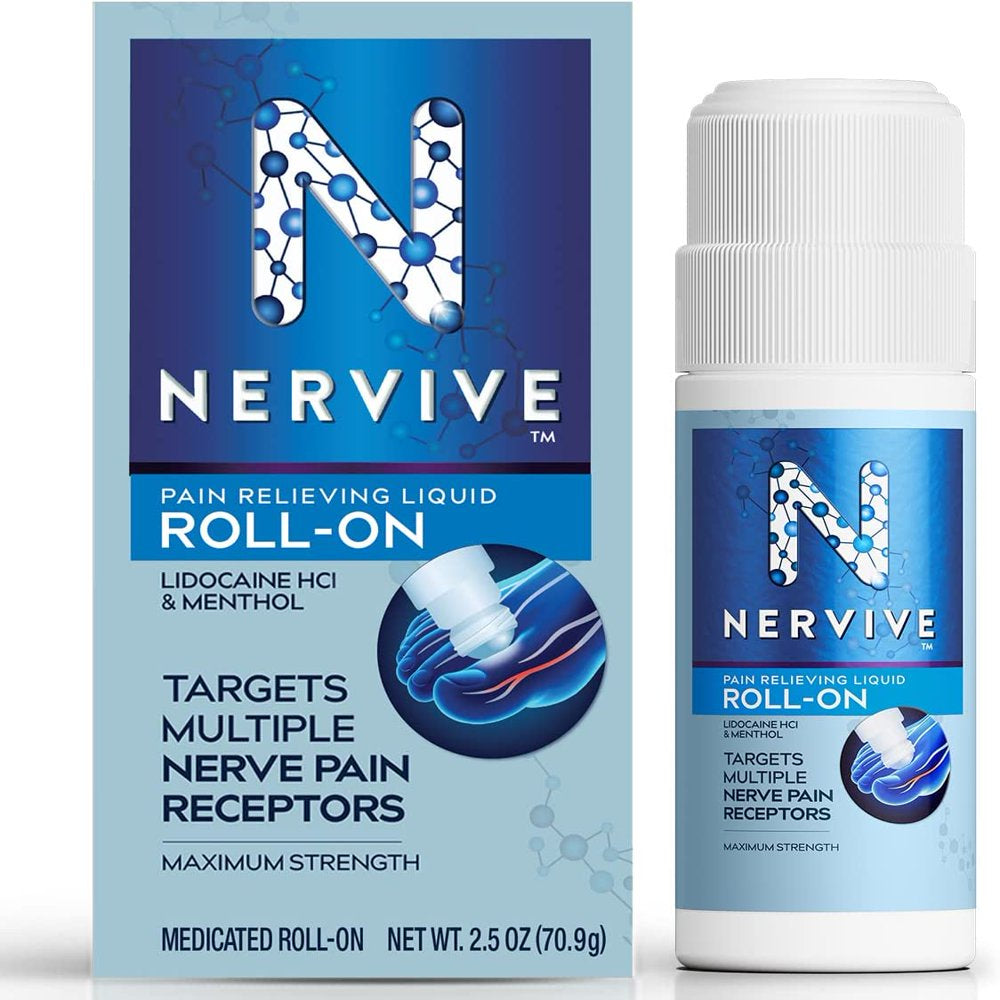 2 Pack - Nervive Topical Pain Relief Roll On, Nerve Care, 2.5 Oz *EN