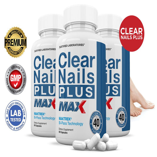 (3 Pack) Clear Nails plus Max 40 Billion Probiotic CFU Supplement anti Fungal All Natural 180 Capsules - Nutricity.com.au