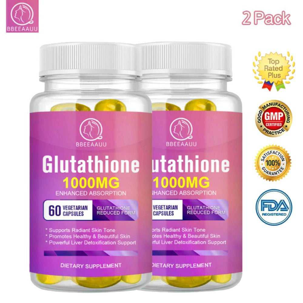 (2 Pack) Bbeeaauu 1000Mg Softgel, Anti-Aging, Anti-Wrinkle, Protect Liver Health,Total 120 Capsules - Nutricity.com.au