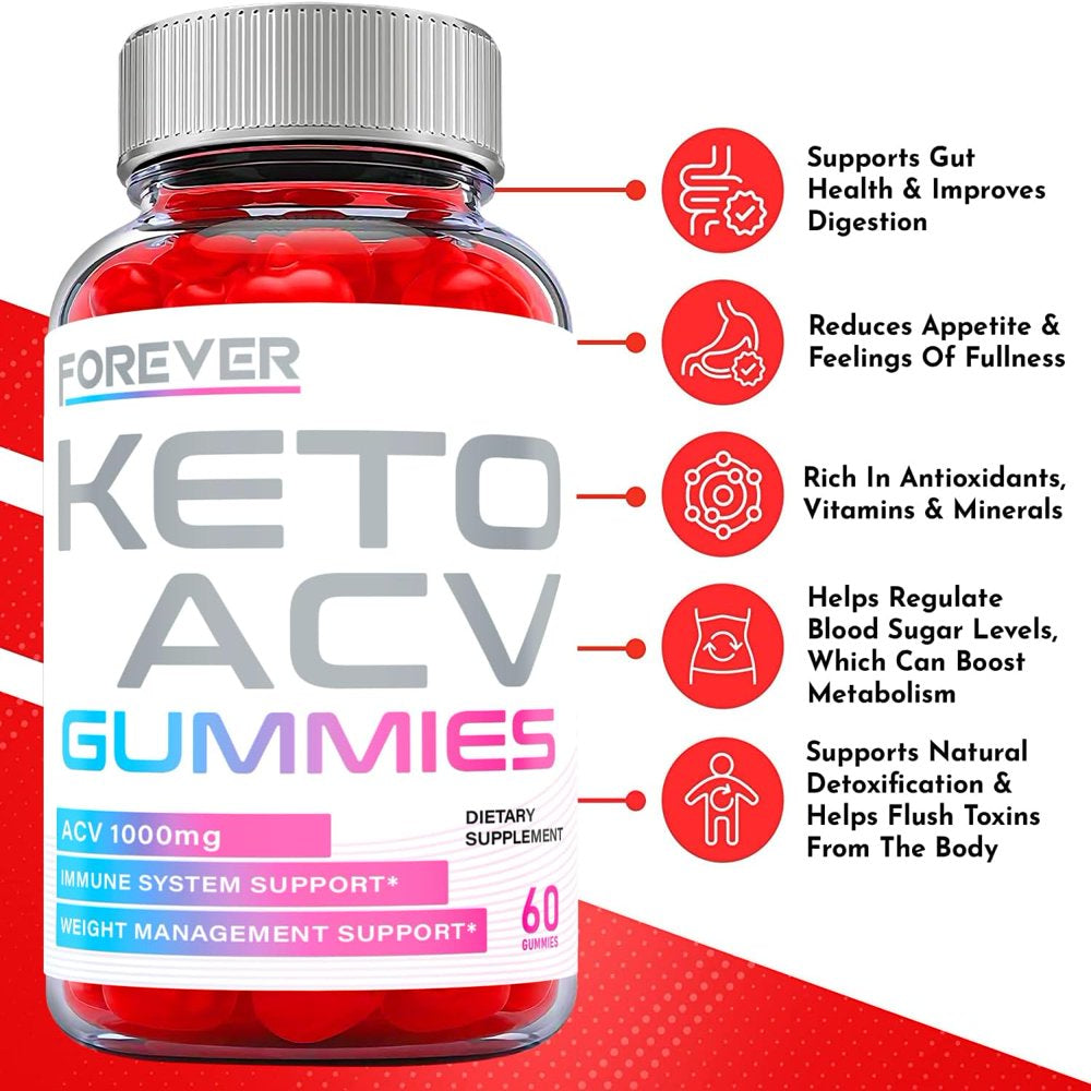 (3 Pack) Forever Keto ACV Gummies - Supplement for Weight Loss - Energy & Focus Boosting Dietary Supplements for Weight Management & Metabolism - Fat Burn - 180 Gummies - Nutricity.com.au
