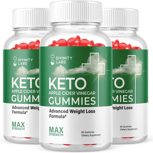(3 Pack) Divinity Labs Keto ACV Gummies - Supplement for Weight Loss - Energy & Focus Boosting Dietary Supplements for Weight Management & Metabolism - Fat Burn - 180 Gummies - Nutricity.com.au